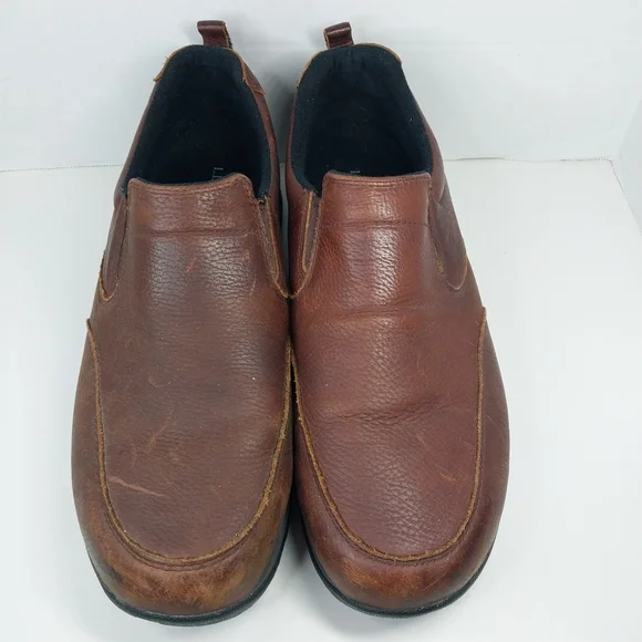 L.L. Bean Comfort Moc II Men's 14 W Leather Slip On Casual Loafers Brown 257064 - Picture 4 of 12